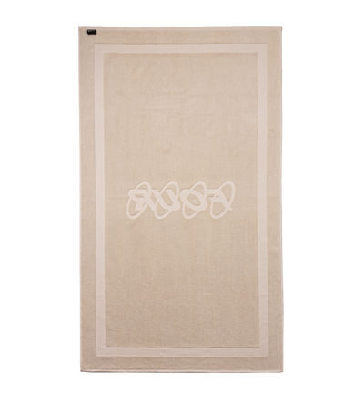 Circles Logo Beach Towel Silver Birch