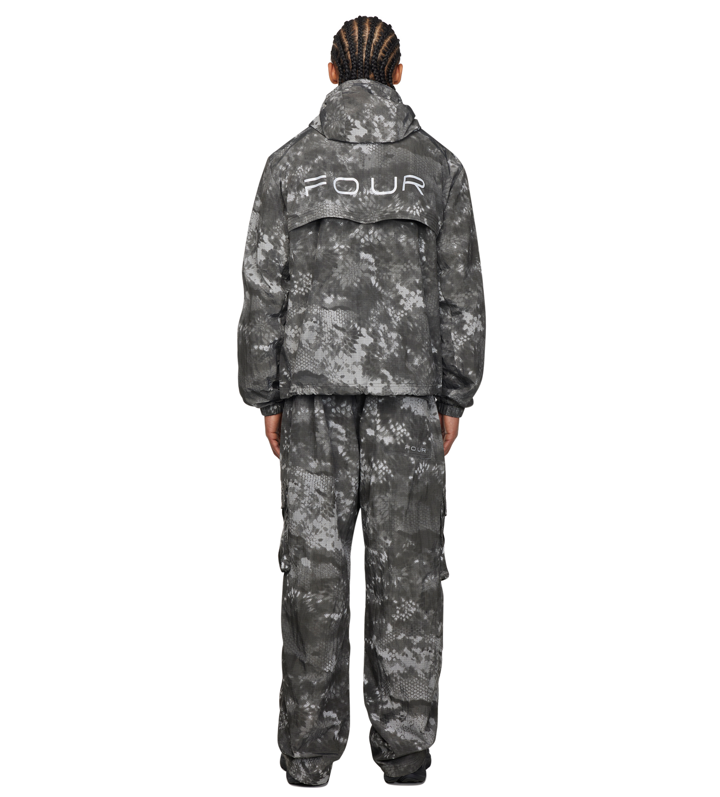 Sportswear Windbreaker Jacket Grey Camo