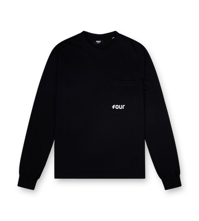 Logo Longsleeve Pocket T-shirt Black