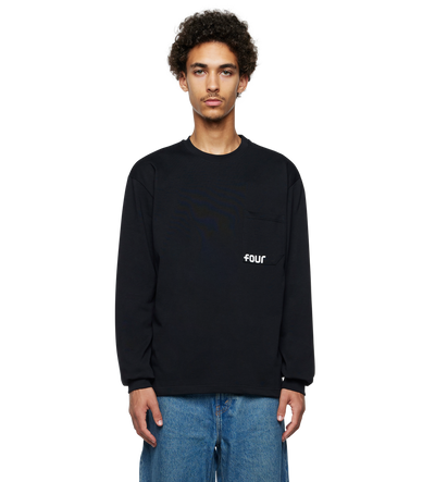 Logo Longsleeve Pocket T-shirt Black