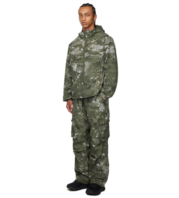 Sportswear Windbreaker Jacket Green Camo