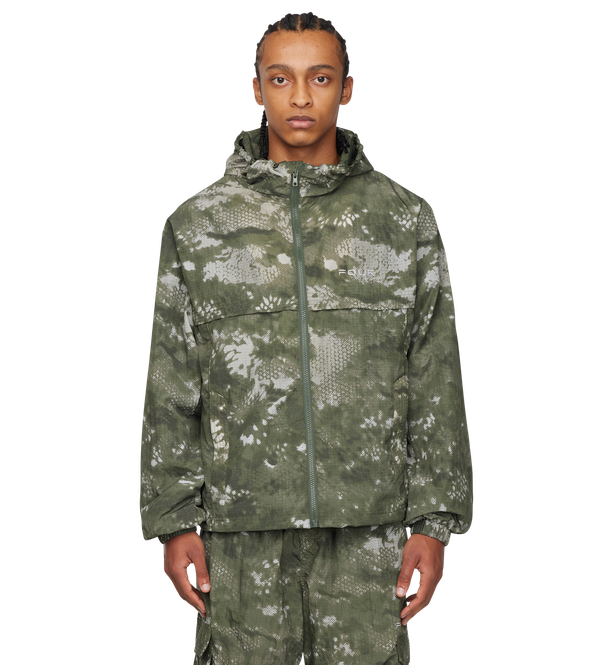 Sportswear Windbreaker Jacket Green Camo