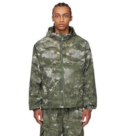 Sportswear Windbreaker Jacket Green Camo